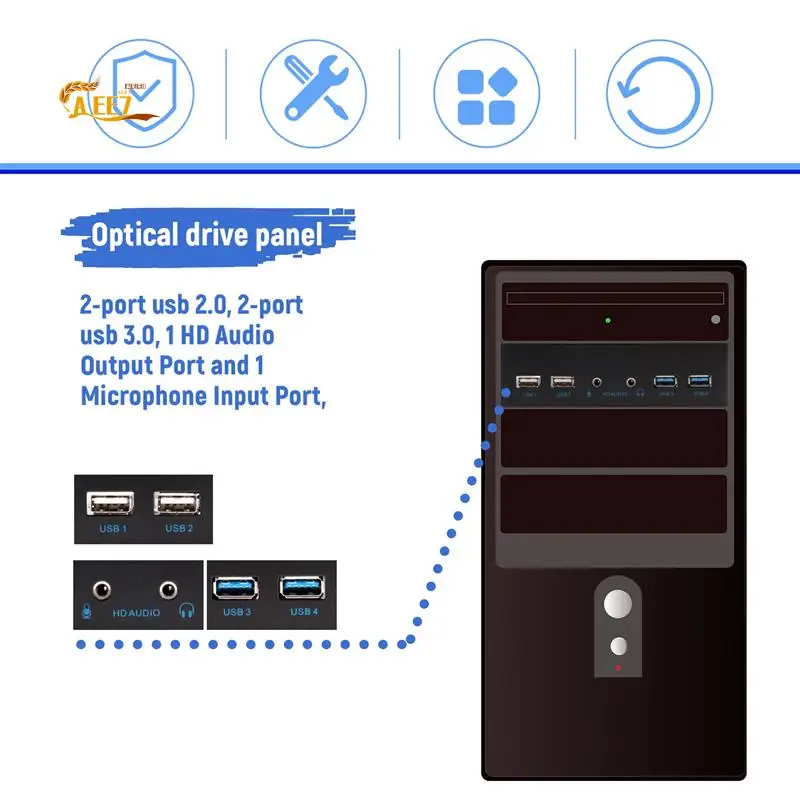 AEE7-5.25 Inch Desktop Pc Case Internal Front Panel Usb Hub 2 Ports Usb 3.0 And 2 Ports Usb 2.0 With Hd Audio Port 20 Pin Connec
AEE7-5.25 Inch Desktop Pc Case Internal Front Panel Usb Hub 2 Ports Usb 3.0 And 2 Ports Usb 2.0 With Hd Audio Port 20 Pin Connec