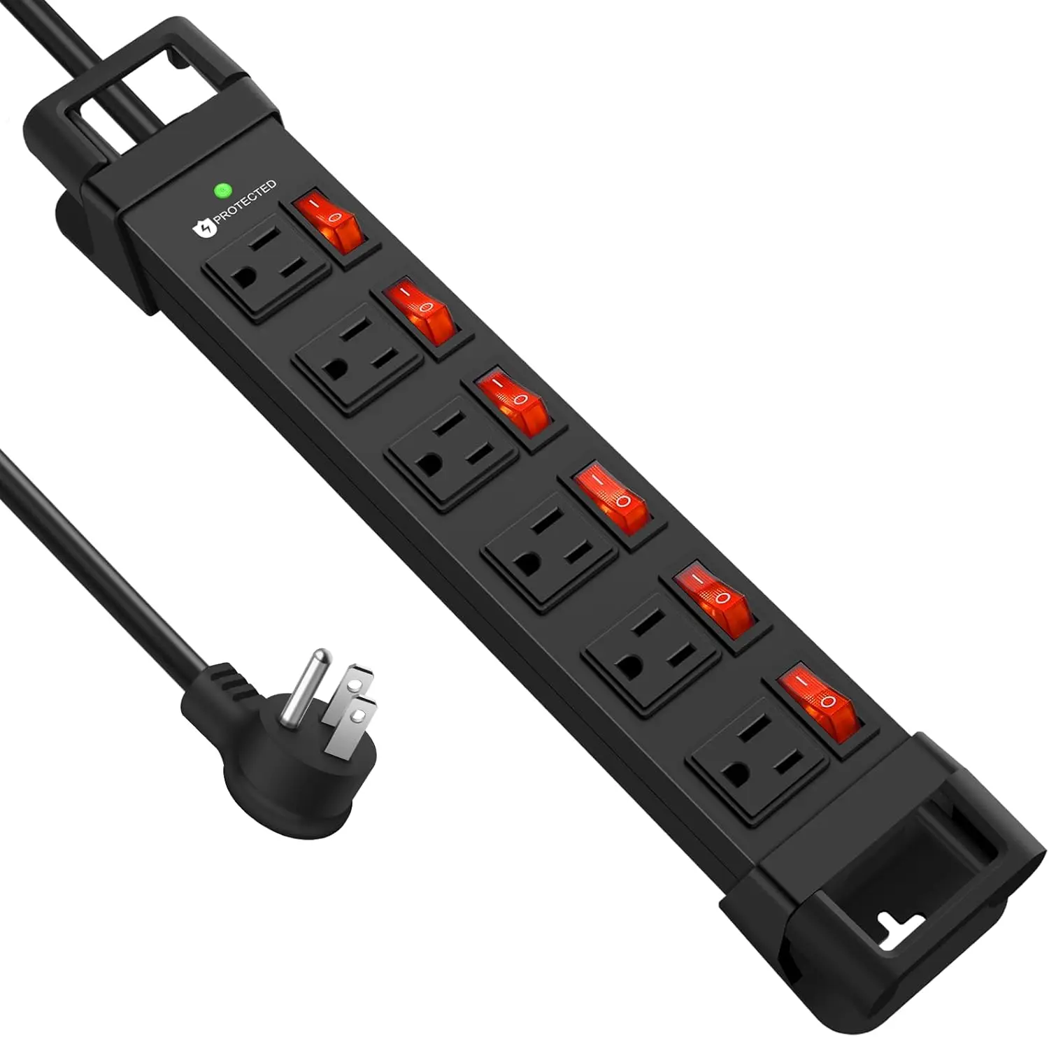 6-Outlet Metal Power Strip with Individual Switches, 15FT Cord, Wall-Mountable Surge Protector
6-Outlet Metal Power Strip with Individual Switches, 15FT Cord, Wall-Mountable Surge Protector