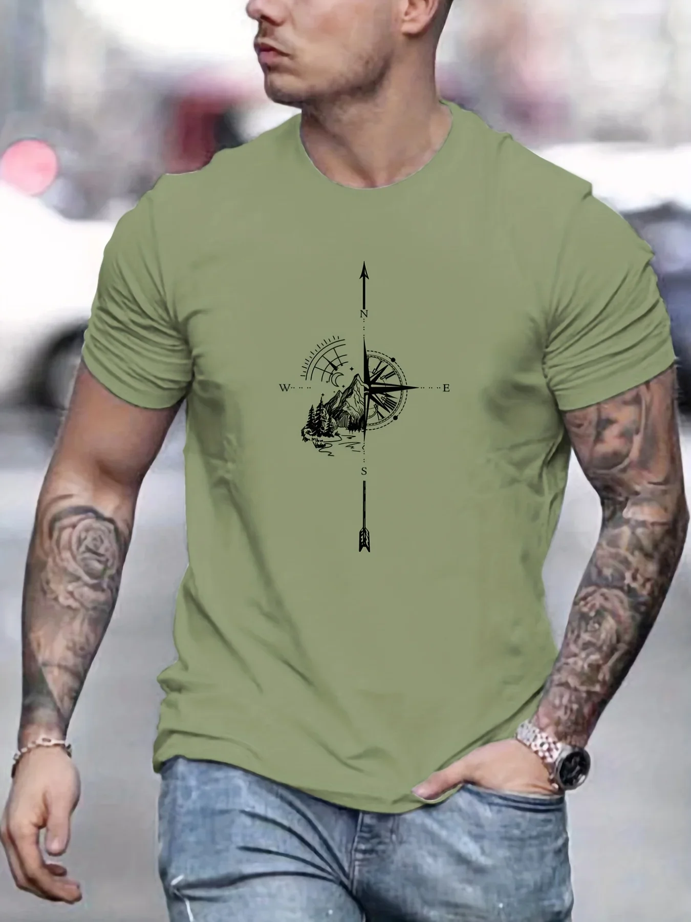 2025Men's Summer Casual Loose Size 100% Cotton Mountain Compass Pattern Print Round Neck Short Sleeve T-shirt Top
2025Men's Summer Casual Loose Size 100% Cotton Mountain Compass Pattern Print Round Neck Short Sleeve T-shirt Top