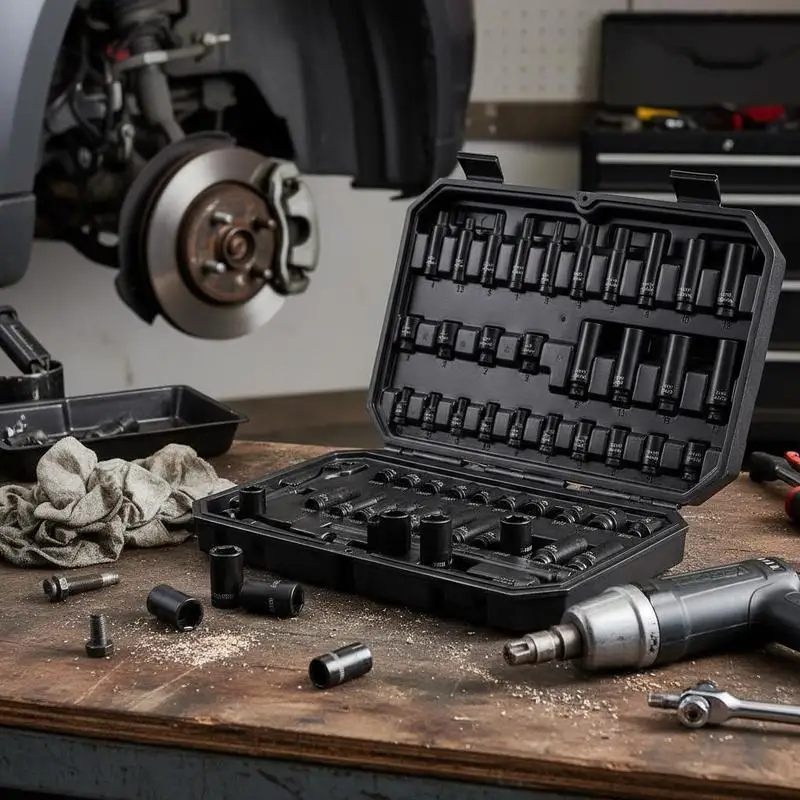 Cr-V Impact Socket Kit 1/4" For Auto Repair Engine Maintenance Garage Work 55 Piece Deep Shallow SAE 5/32"-9/16" Metric 4-15mm 6 Point Alloy Steel High Visibility Markings Storage Case
Cr-V Impact Socket Kit 1/4" For Auto Repair Engine Maintenance Garage Work 55 Piece Deep Shallow SAE 5/32"-9/16" Metric 4-15mm 6 Point Alloy Steel High Visibility Markings Storage Case