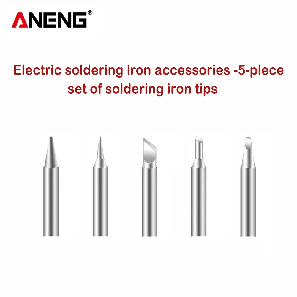 ANENG Electric soldering iron accessories -5-piece set of soldering iron tips Replace Soldering Electric Soldering Iron tip Tool
ANENG Electric soldering iron accessories -5-piece set of soldering iron tips Replace Soldering Electric Soldering Iron tip Tool