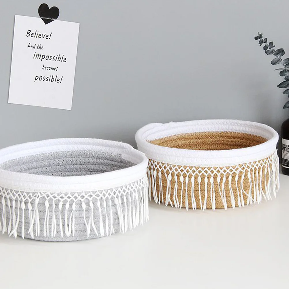 Cotton Thread Basket Sundry Organizer Reusable Nordic Tassel Home Storage Container Sundry Organizer Cloth Box
Cotton Thread Basket Sundry Organizer Reusable Nordic Tassel Home Storage Container Sundry Organizer Cloth Box