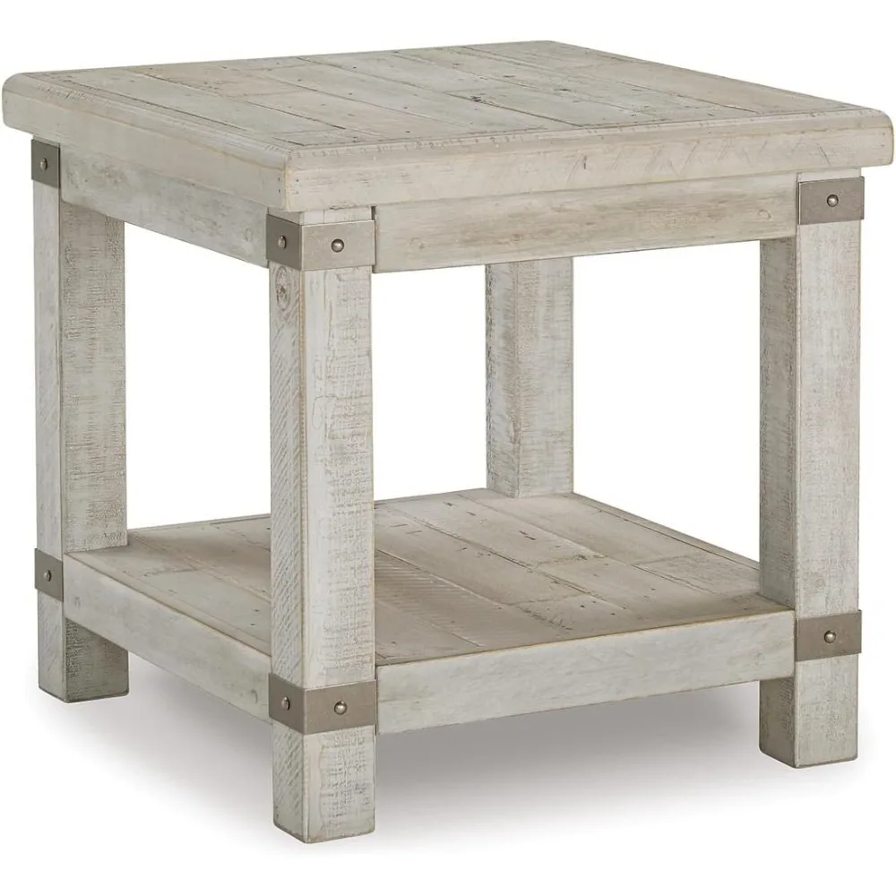 Design by Ashley Carynhurst Farmhouse Rectangular End Table with Lower Shelf, 2 Electrical Outlets and 2 USB Ports, Wh
Design by Ashley Carynhurst Farmhouse Rectangular End Table with Lower Shelf, 2 Electrical Outlets and 2 USB Ports, Wh
