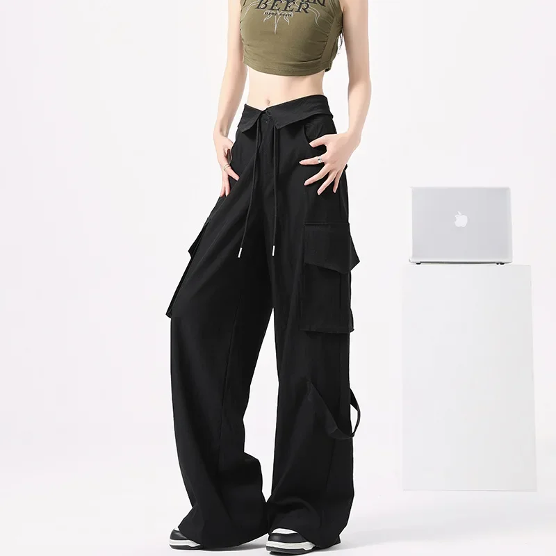 2024 New Street High-waist Cargo Pants Y2K Women's Fashion Bell Bottoms Summer Thin Quick Dry Spliced Straight-leg Petite Pants
2024 New Street High-waist Cargo Pants Y2K Women's Fashion Bell Bottoms Summer Thin Quick Dry Spliced Straight-leg Petite Pants