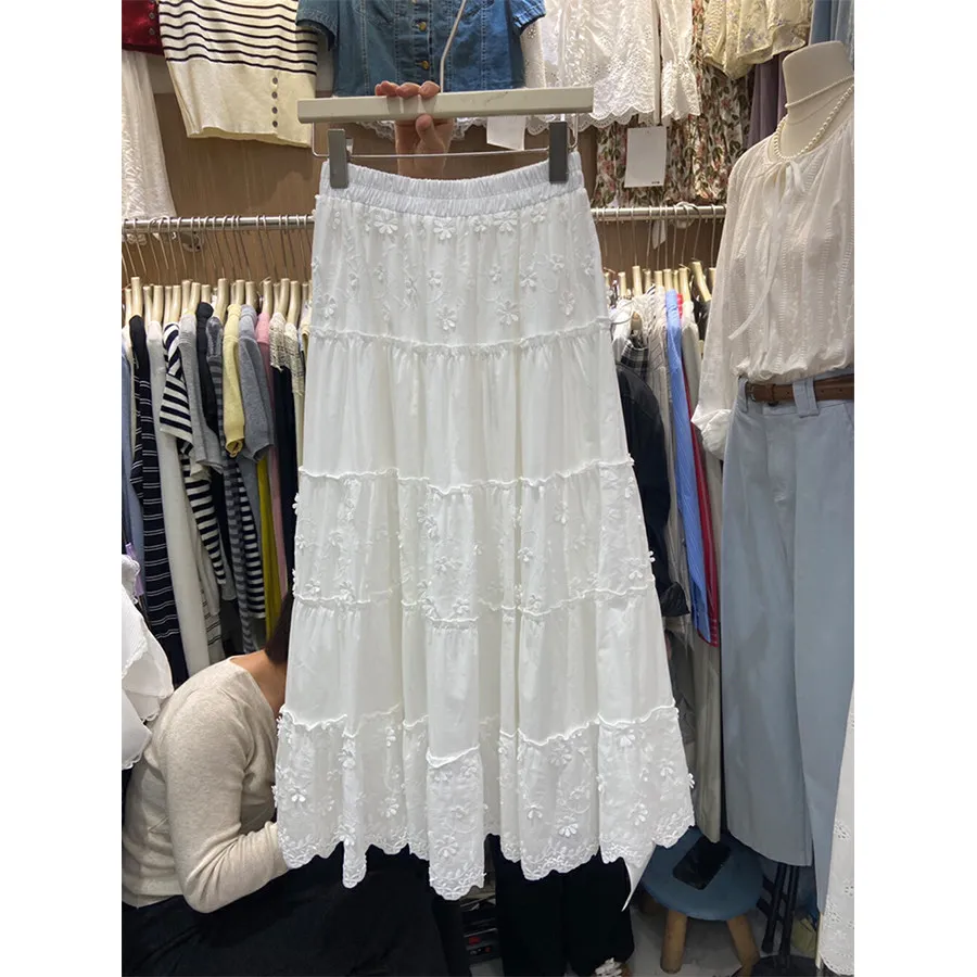 Белая кружевная юбка-полусолнце в балетном стиле, женская многоярусная юбка средней длины с высокой талией, эластичная, повседневная, для работы, в корейском стиле
Белая кружевная юбка-полусолнце в балетном стиле, женская многоярусная юбка средней длины с высокой талией, эластичная, повседневная, для работы, в корейском стиле