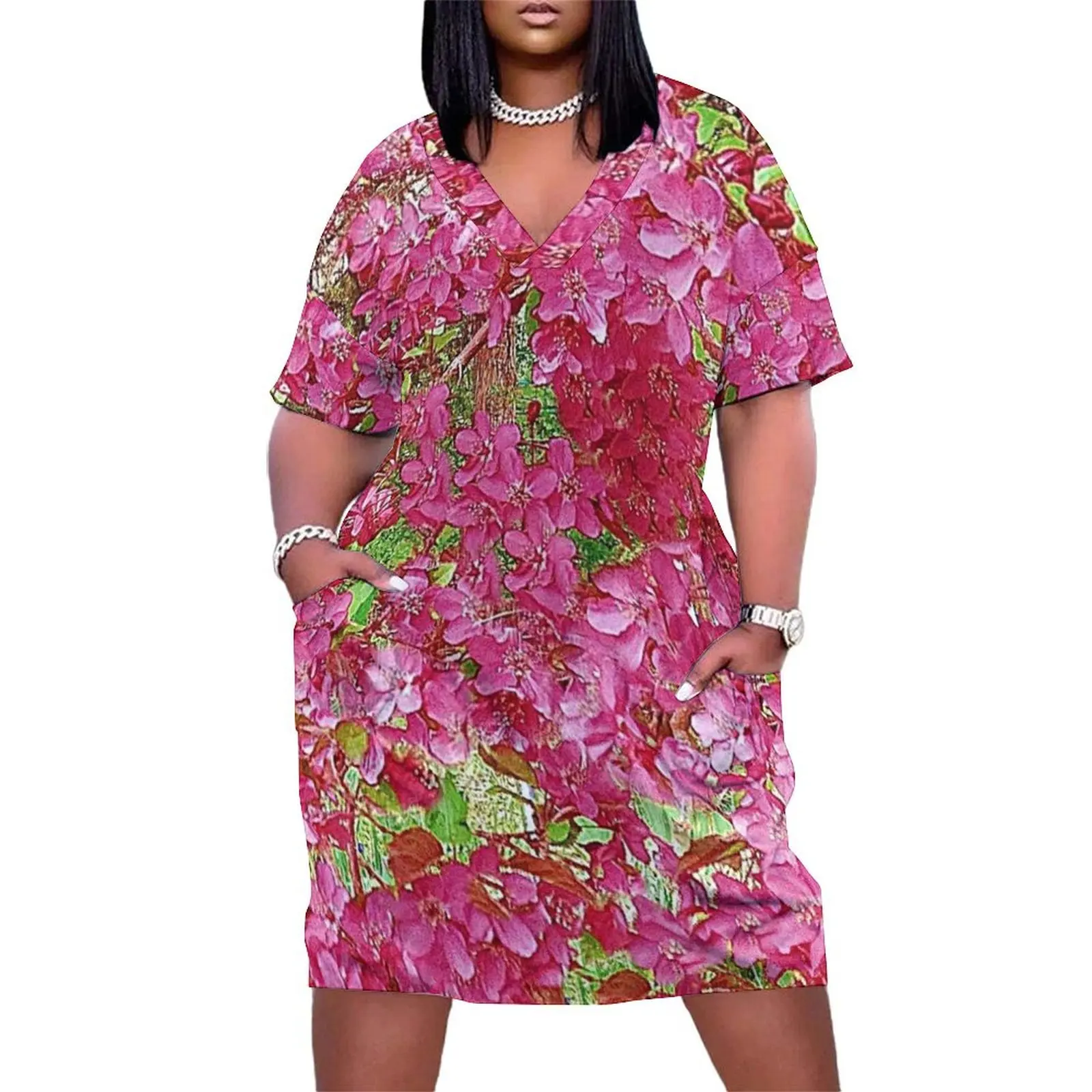 FUCHSIA PINK CRABAPPLE SPRING ART Loose Pocket Dress Party dresses for women Long dress Women's dresses
FUCHSIA PINK CRABAPPLE SPRING ART Loose Pocket Dress Party dresses for women Long dress Women's dresses