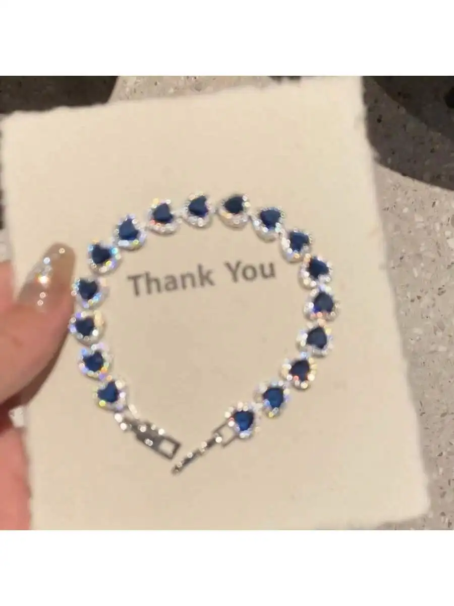 Dark Blue Heart Shape Bracelet Vintage Elegant Fashion Jewelry For Women
Dark Blue Heart Shape Bracelet Vintage Elegant Fashion Jewelry For Women
