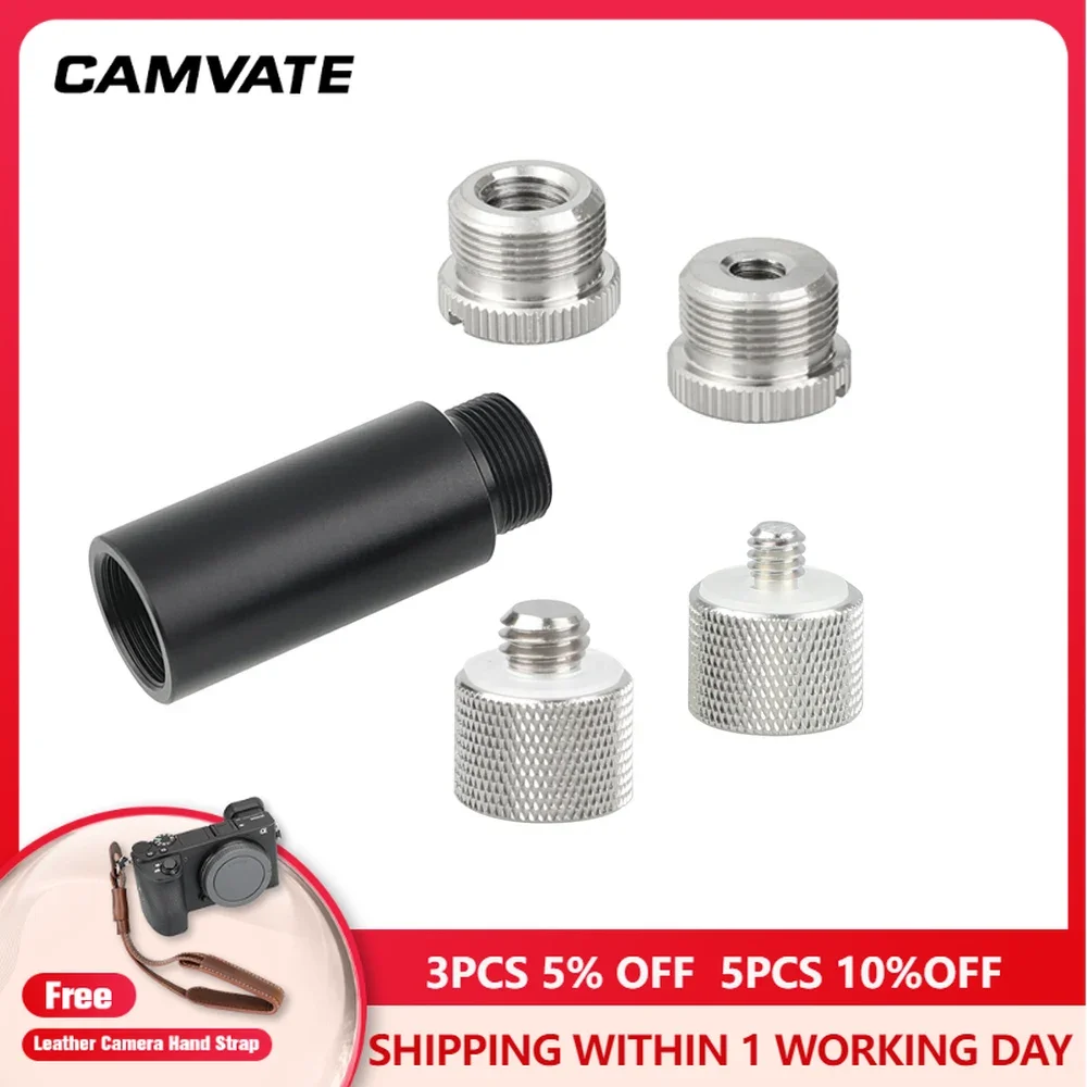 Аксессуары для камеры CAMVATE с 2-дюймовым алюминиевым микро стержнем + 1/4 "-27 с внутренней резьбой на 3/4"-27 с наружной резьбой + переходник с резьбой в ассортименте
Аксессуары для камеры CAMVATE с 2-дюймовым алюминиевым микро стержнем + 1/4 "-27 с внутренней резьбой на 3/4"-27 с наружной резьбой + переходник с резьбой в ассортименте