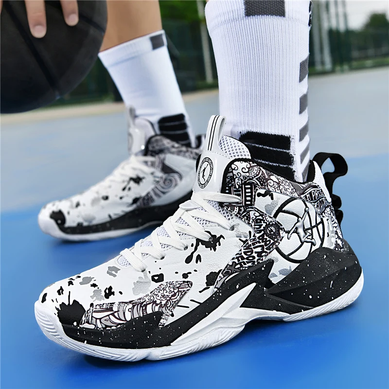 Stylish Couple Basketball Sneakers Portable Lightweight Build Shock Buffer System Anti Slip Outsole Suitable For Sports Fitness
Stylish Couple Basketball Sneakers Portable Lightweight Build Shock Buffer System Anti Slip Outsole Suitable For Sports Fitness