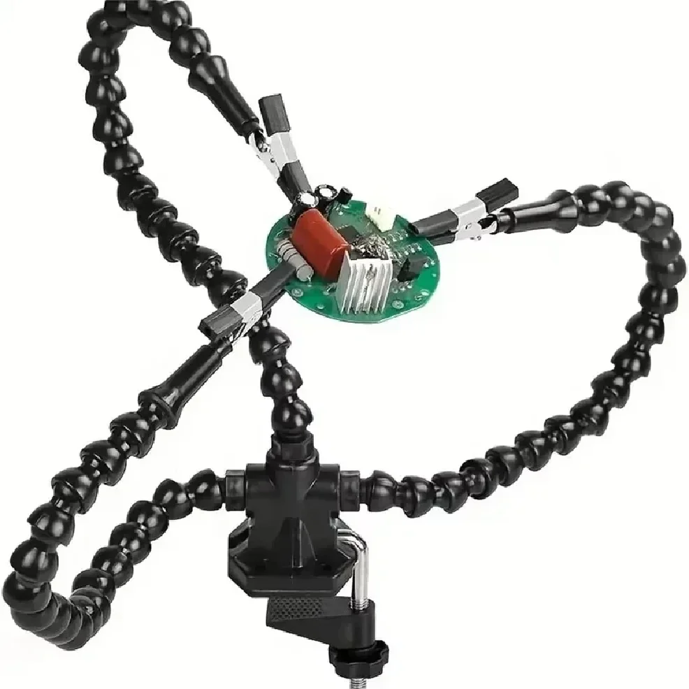 Soldering Station with 3Pcs Flexible Arms Soldering Iron Holder Third Helping Hand Tool Pcb Welding Repair Welding Tools
Soldering Station with 3Pcs Flexible Arms Soldering Iron Holder Third Helping Hand Tool Pcb Welding Repair Welding Tools