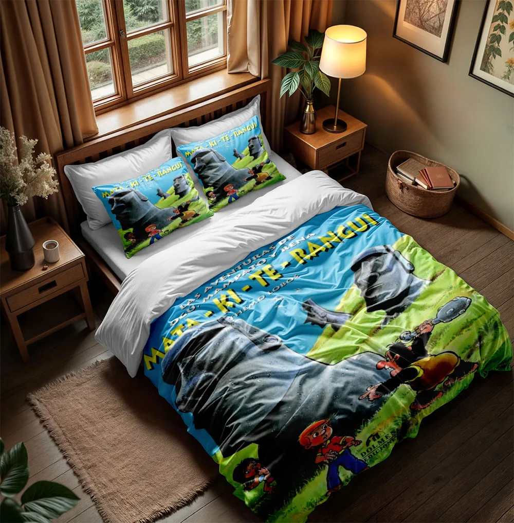 Ogú y Mampato en Rapa Nui Duvet Cover Set without sheet King Queen Double Full Twin Single Size Bed Linen Set
Ogú y Mampato en Rapa Nui Duvet Cover Set without sheet King Queen Double Full Twin Single Size Bed Linen Set