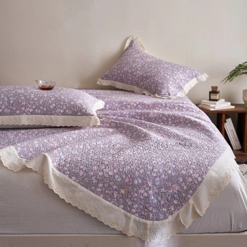 Ruffles Quilted Bedspread Set with Pillowcase Double-layer Gauze Flower Printed Bed Cover Queen Bedspreads Colchas Coverlets
Ruffles Quilted Bedspread Set with Pillowcase Double-layer Gauze Flower Printed Bed Cover Queen Bedspreads Colchas Coverlets