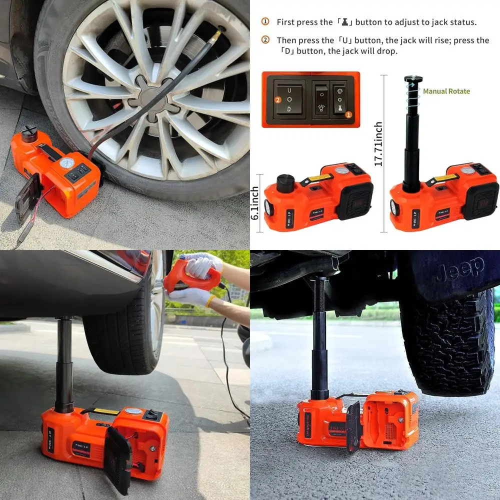 Комплект гидравлического автомобильного домкрата 12 В, 5-тонный с надувальником для внедорожников, седанов, MPV — лифтов 6,1–177,7,7, инструмент для аварийной замены шин
Комплект гидравлического автомобильного домкрата 12 В, 5-тонный с надувальником для внедорожников, седанов, MPV — лифтов 6,1–177,7,7, инструмент для аварийной замены шин