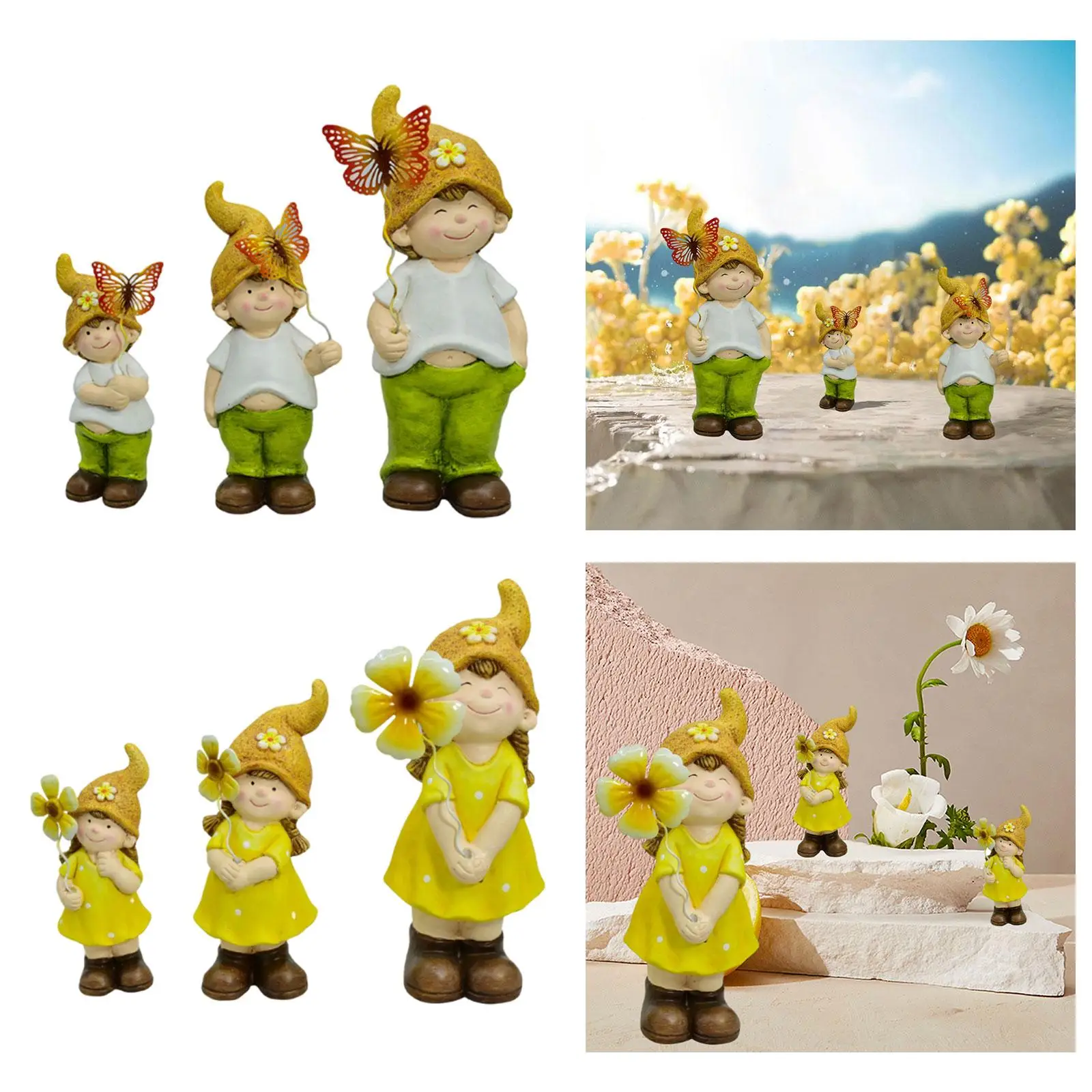 3 Pieces Gnome Statues Outdoor Yard Character Statue Art Collection Elf Ornament for Wedding Party Anniversary Festivals Entry
3 Pieces Gnome Statues Outdoor Yard Character Statue Art Collection Elf Ornament for Wedding Party Anniversary Festivals Entry