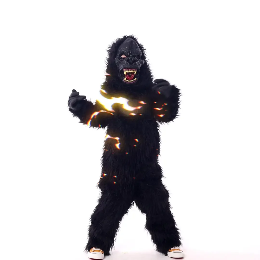 Animal Gorilla Role-playing Animal Black Plush Jumpsuit Complete Halloween Costume Set
Animal Gorilla Role-playing Animal Black Plush Jumpsuit Complete Halloween Costume Set