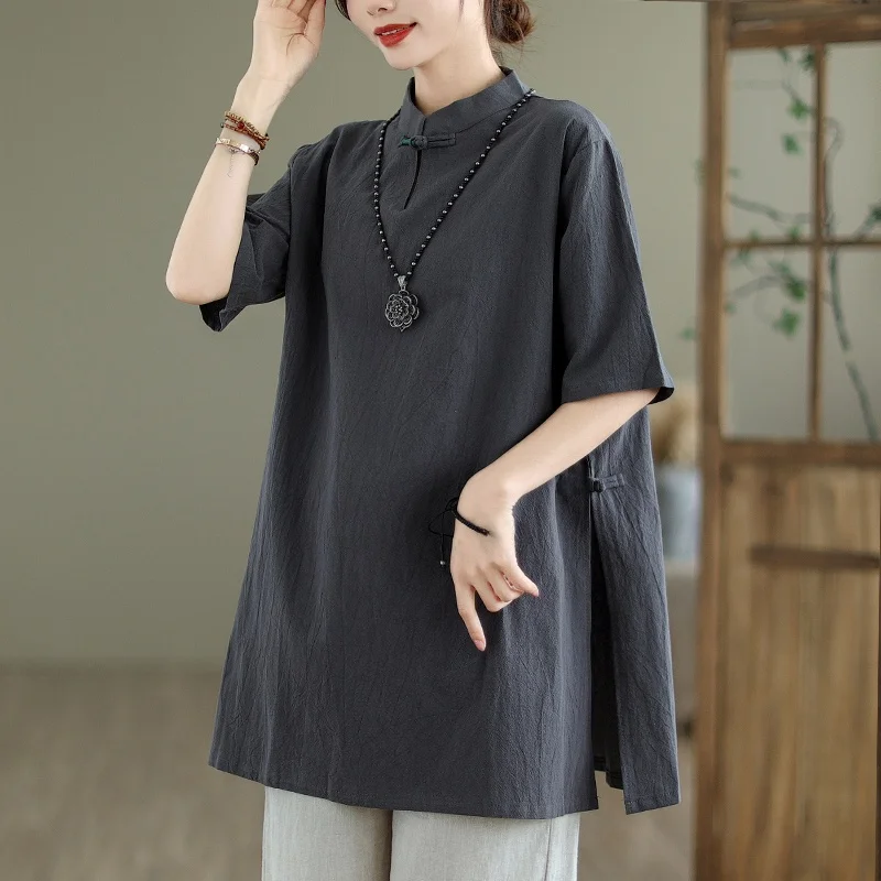 Elegant Vintage Overhead Shirt Women's Mom Style Middle-Aged And Elderly Anti-Aging Shirt T-Shirt Casual Loose Fit Pure Color
Elegant Vintage Overhead Shirt Women's Mom Style Middle-Aged And Elderly Anti-Aging Shirt T-Shirt Casual Loose Fit Pure Color