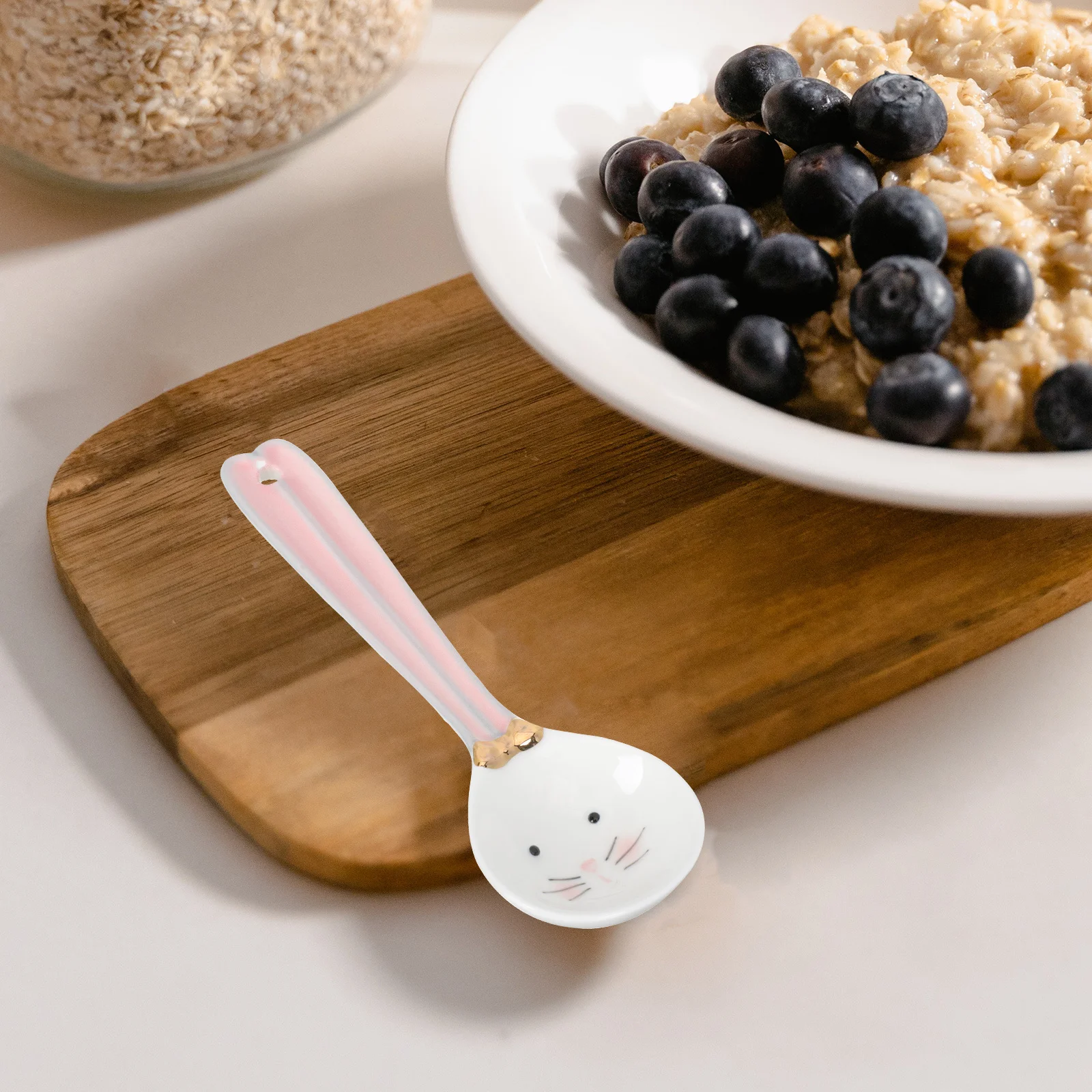 Ceramic Rabbit Spoon Lovely Smooth High-Grade Spoon Practical Use Dessert Soup Coffee Teaspoon Ceramic Teaspoon 
Ceramic Rabbit Spoon Lovely Smooth High-Grade Spoon Practical Use Dessert Soup Coffee Teaspoon Ceramic Teaspoon