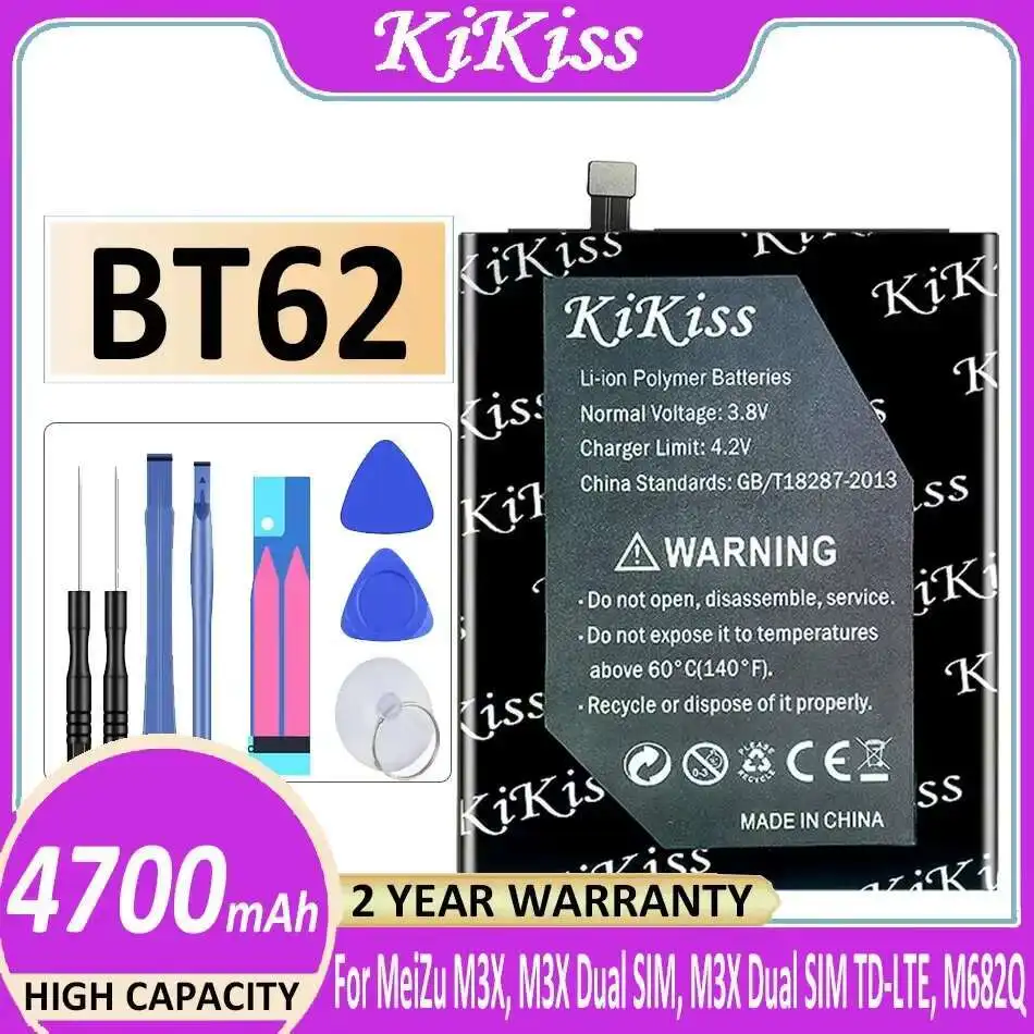 For Meizu M3X, M3X Dual SIM, M3X Dual Sim TD-LTE, M682Q, For Meilan X High-Efficiency Mobile Phone Battery 4700mAh BT62
For Meizu M3X, M3X Dual SIM, M3X Dual Sim TD-LTE, M682Q, For Meilan X High-Efficiency Mobile Phone Battery 4700mAh BT62