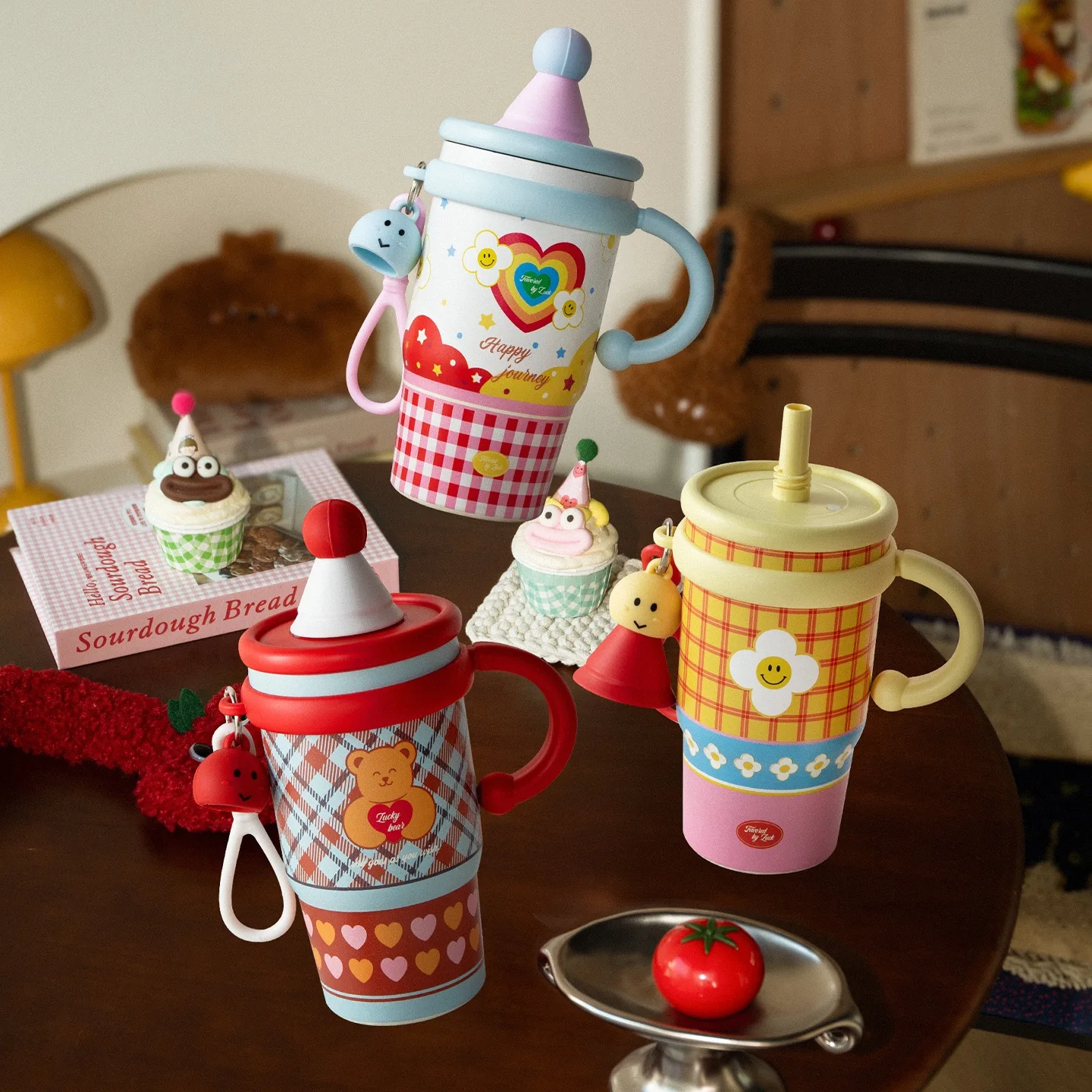 Rainbow Flower Straw Cup Insulated Stainless Steel Water Bottle with Handle Cute Stainless Steel Beverage Container
Rainbow Flower Straw Cup Insulated Stainless Steel Water Bottle with Handle Cute Stainless Steel Beverage Container