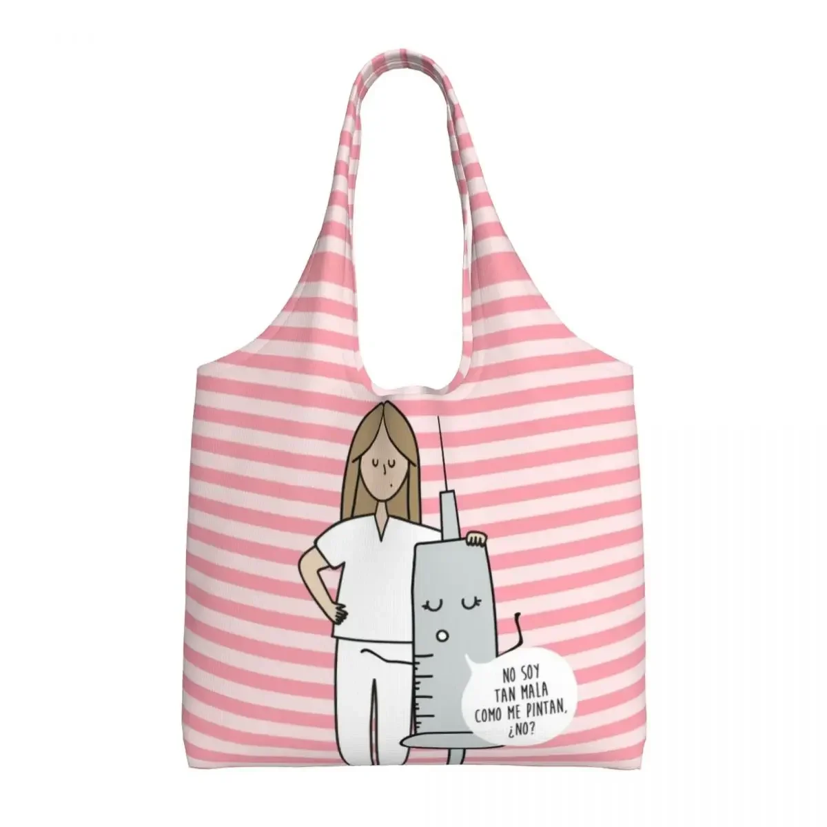 Custom Funny Cartoon Nurse Shopping Bag Women Canvas Shoulder Tote Bag Washable Health Care Nursing Doctors Grocery Shopper Bags
Custom Funny Cartoon Nurse Shopping Bag Women Canvas Shoulder Tote Bag Washable Health Care Nursing Doctors Grocery Shopper Bags