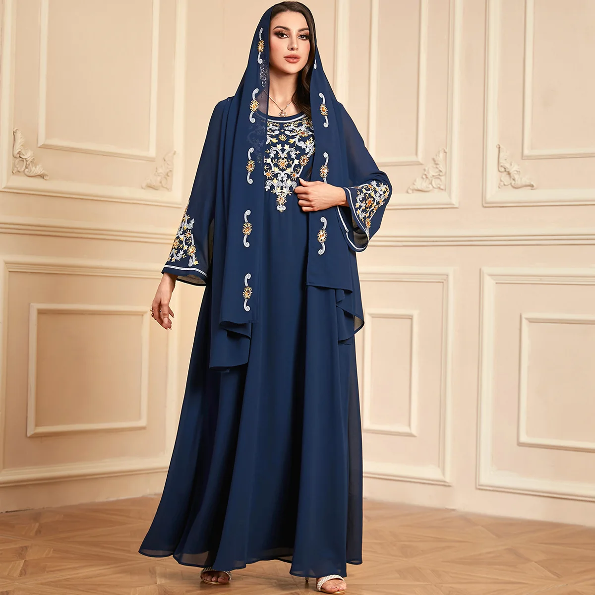 Ramadan Muslim Hijab Dress for Women Jalabiya Morocco Eid Dubai Abaya Headscarf Kaftan Islam Vestidos Modest Long Robe Caftan
Ramadan Muslim Hijab Dress for Women Jalabiya Morocco Eid Dubai Abaya Headscarf Kaftan Islam Vestidos Modest Long Robe Caftan
