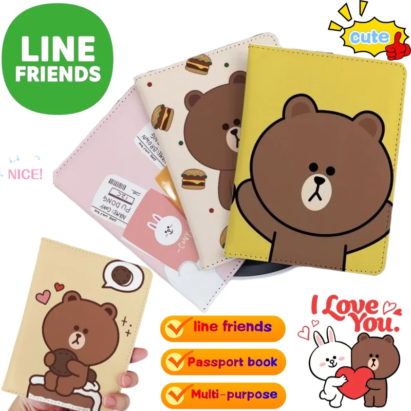 Line friends Brown Passbook Bag High Color Value Cartoon Printing Multifunctional Portable Travel Document Storage Card Case
Line friends Brown Passbook Bag High Color Value Cartoon Printing Multifunctional Portable Travel Document Storage Card Case