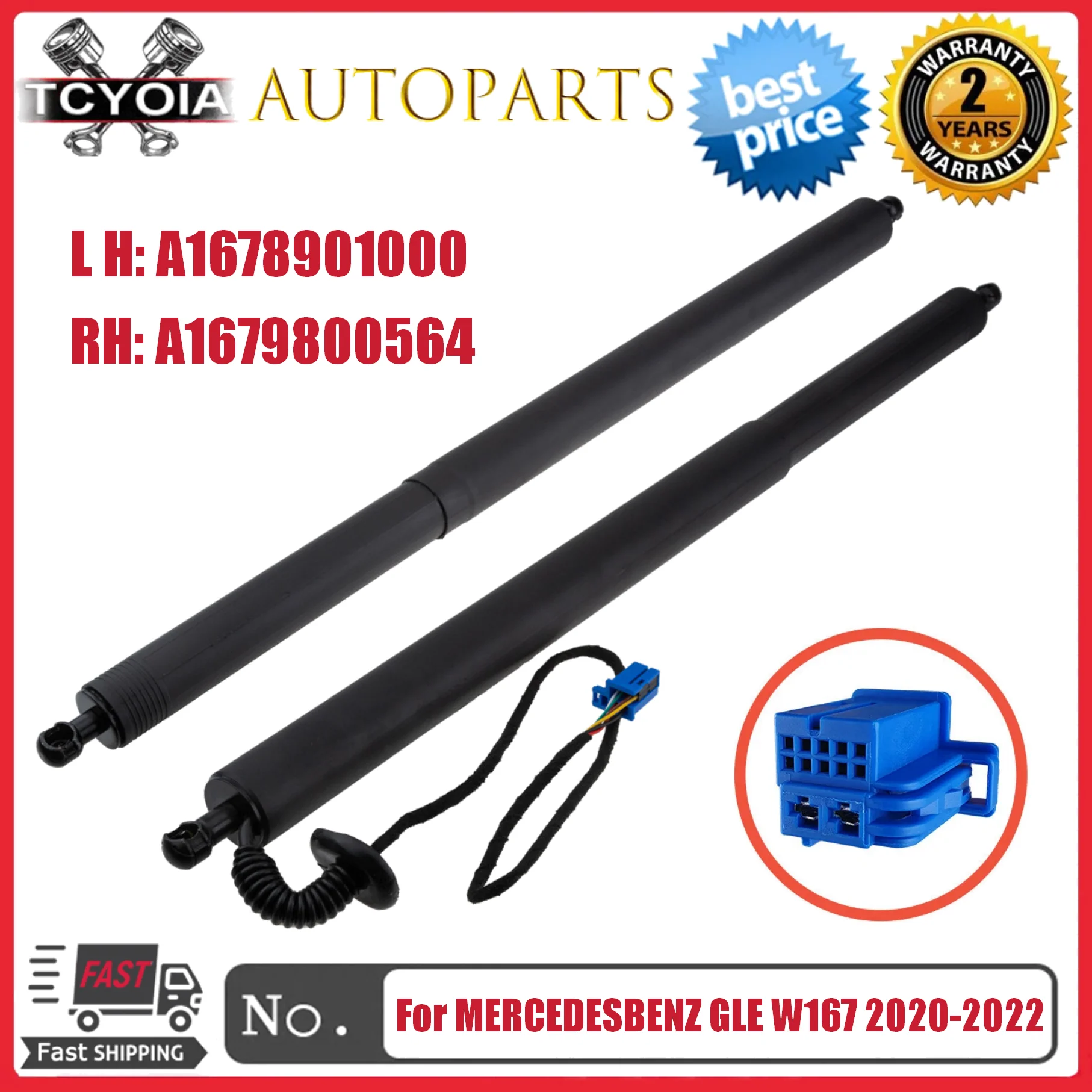 2pcs LH RH Electric Trunk Support Rod A1678901000 A1679800564 For MERCEDESBENZ GLE W167 2020-2022
2pcs LH RH Electric Trunk Support Rod A1678901000 A1679800564 For MERCEDESBENZ GLE W167 2020-2022