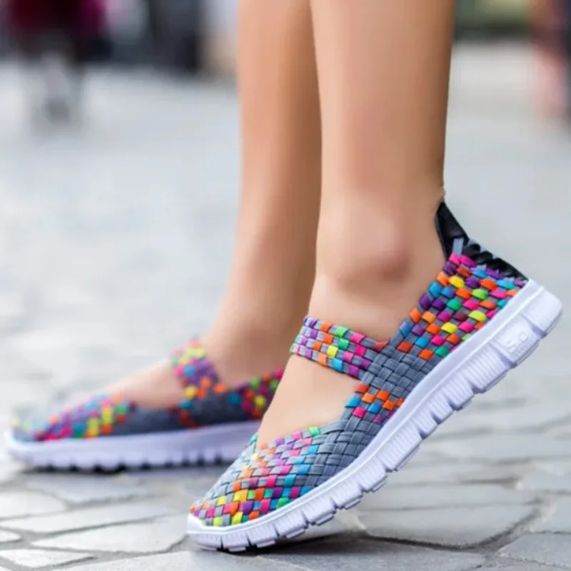 Fashionable Casual Shoes for Women Hollow Out Breathable Sneakers Women Work Shoes Comfortable for Work Colorful Woven Anti Slip
Fashionable Casual Shoes for Women Hollow Out Breathable Sneakers Women Work Shoes Comfortable for Work Colorful Woven Anti Slip