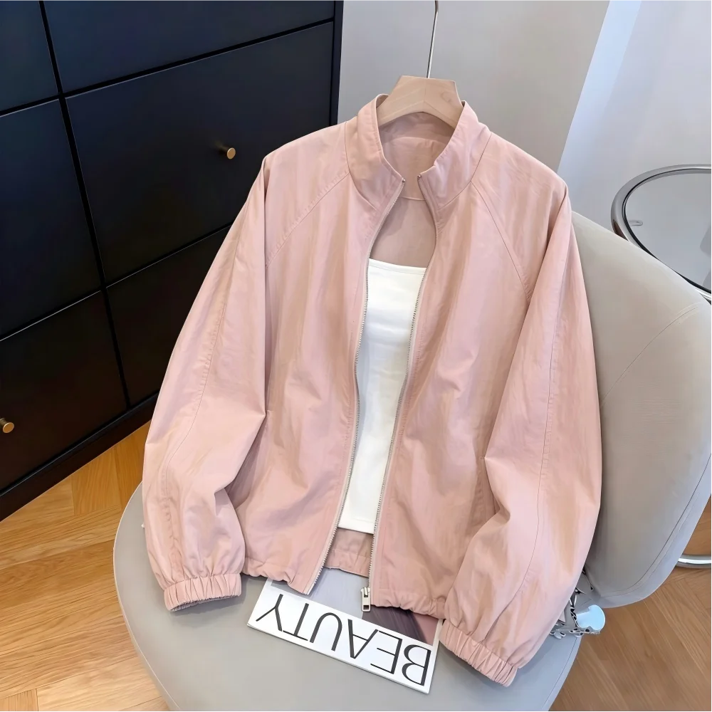 Women's Summer 2026 New Lazy Style Casual Fashion Thin Stand Collar Sun Protection Coat Long Sleeve Zipper Closure Polyester
Women's Summer 2026 New Lazy Style Casual Fashion Thin Stand Collar Sun Protection Coat Long Sleeve Zipper Closure Polyester