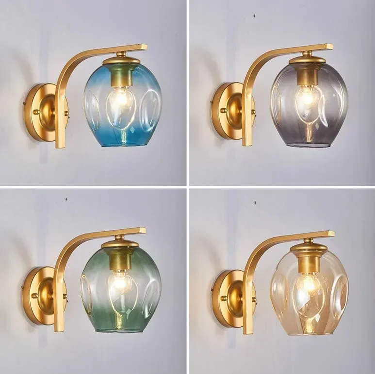 Modern Color Sconce Wall Lamp Glass Lampshade Loft Decorative Indoor Corridor Led Wall Lights Fixtures E27 Black Gold Blue
Modern Color Sconce Wall Lamp Glass Lampshade Loft Decorative Indoor Corridor Led Wall Lights Fixtures E27 Black Gold Blue