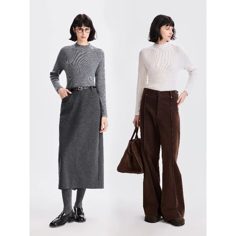 Women's High-Quality 100% Wool Mock Neck Top – Brown, Slim Fit, Base Layer, Velvet Series, Early Spring 2026
Women's High-Quality 100% Wool Mock Neck Top – Brown, Slim Fit, Base Layer, Velvet Series, Early Spring 2026