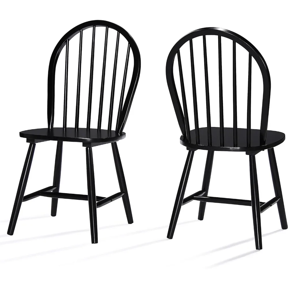 Declan Farmhouse Cottage High Back Spindled Rubberwood Dining Chairs, 2-Pcs Set, Black
Declan Farmhouse Cottage High Back Spindled Rubberwood Dining Chairs, 2-Pcs Set, Black