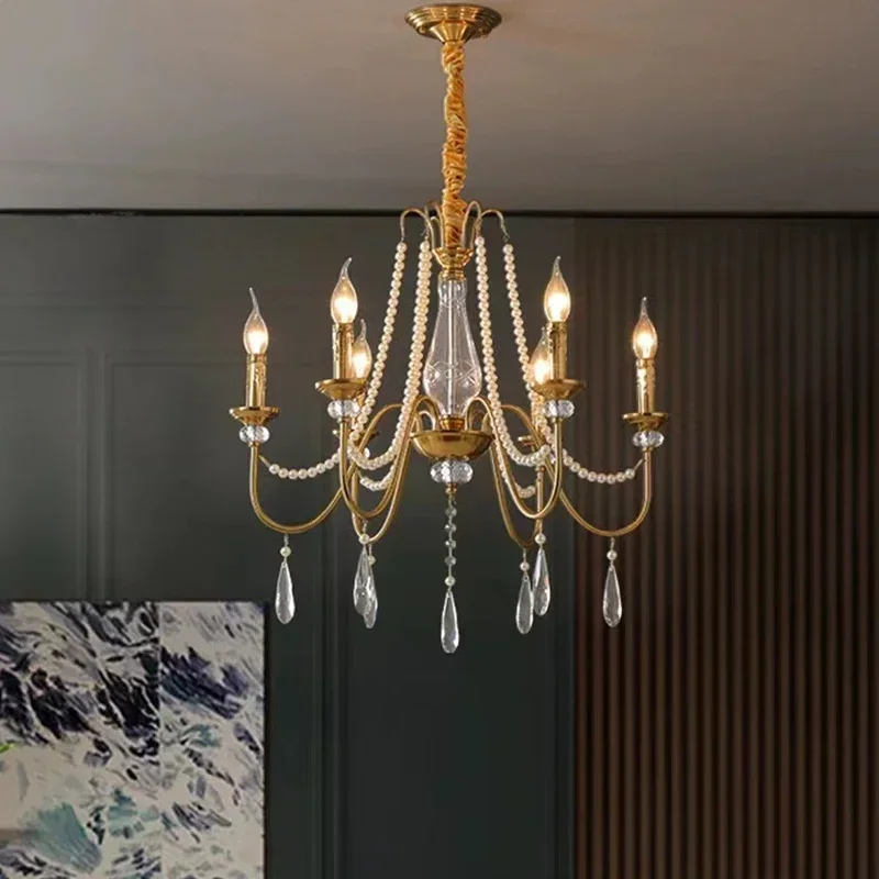 MandosBor Store Retro Copper color Luxury Crystal Chandelier Light American Country Style Living Dining Room Bedroom Suspension
MandosBor Store Retro Copper color Luxury Crystal Chandelier Light American Country Style Living Dining Room Bedroom Suspension