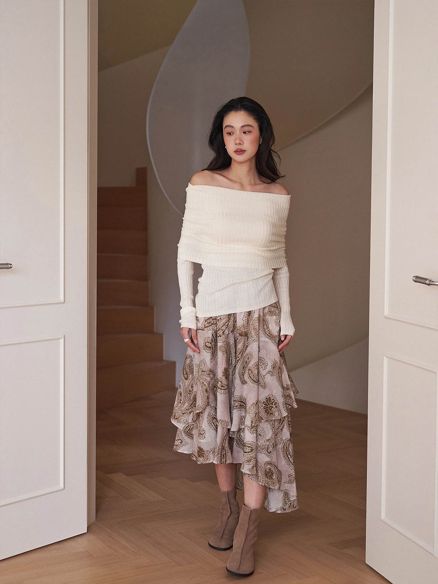 Romantic Asymmetrical Print Elastic Waist High Waist Linen Long Skirt Elegant Style Half-length Skirt Spring New Arrival
Romantic Asymmetrical Print Elastic Waist High Waist Linen Long Skirt Elegant Style Half-length Skirt Spring New Arrival