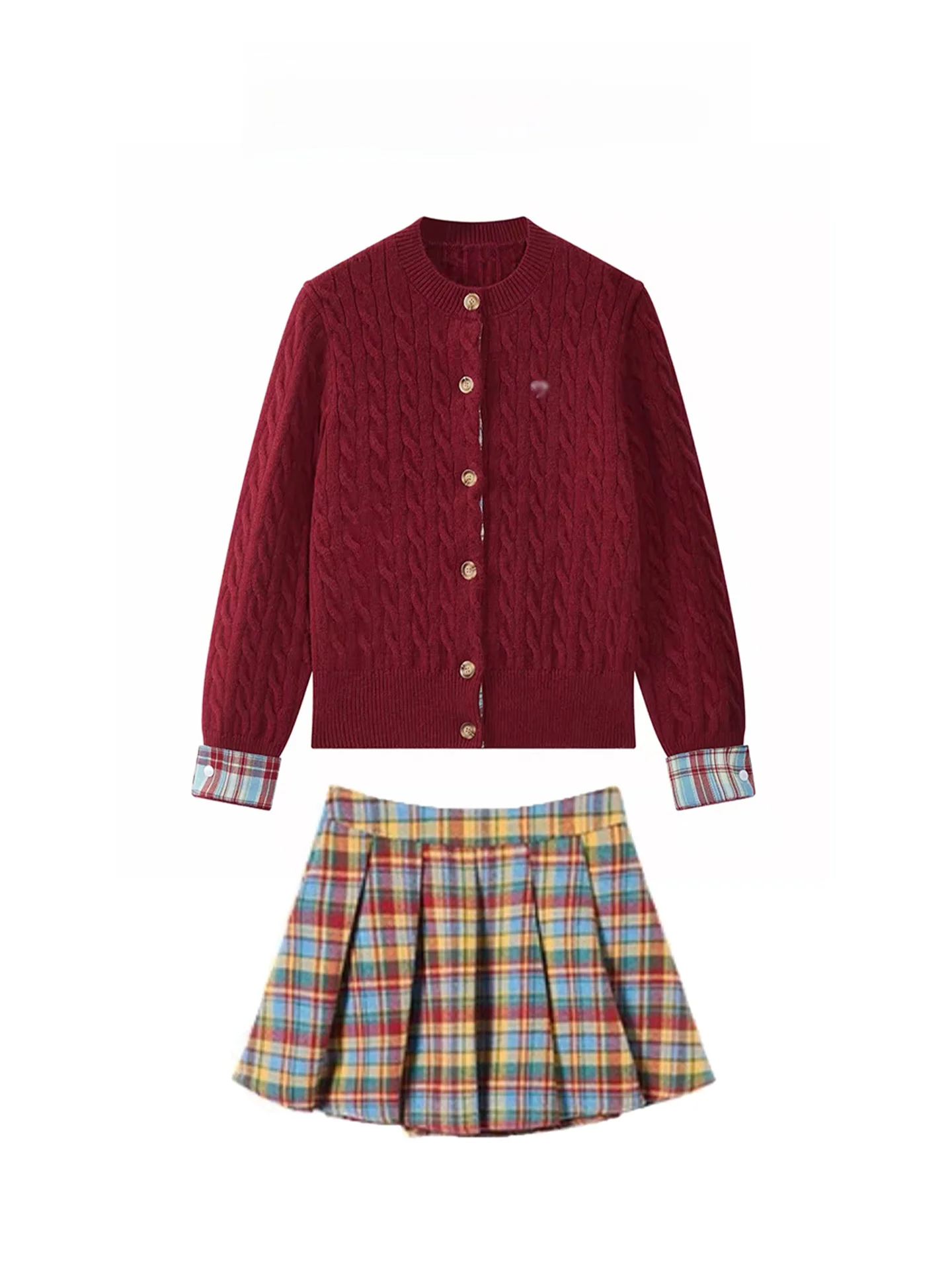 Red Knitted Sweater And Skirt Two-Piece Set College Style Spring Ootd Women's Fashion Warm High Waist Vintage Wind
Red Knitted Sweater And Skirt Two-Piece Set College Style Spring Ootd Women's Fashion Warm High Waist Vintage Wind