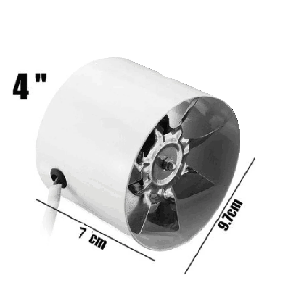 4 Inch Inline Ventilation Fan Metal Exhaust Air Cooled Blower for Small Room Bathroom Toilet Kitchen Easy Install
4 Inch Inline Ventilation Fan Metal Exhaust Air Cooled Blower for Small Room Bathroom Toilet Kitchen Easy Install