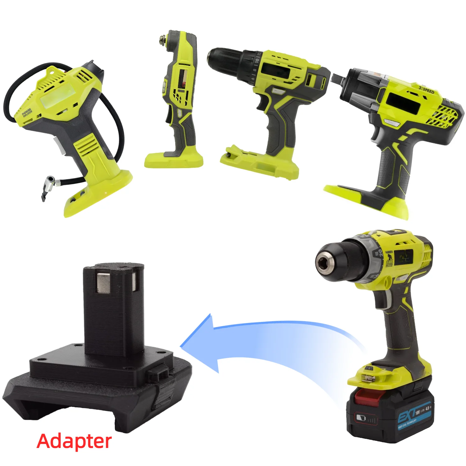 For ERbauer 18V Li-ion Battery TO Ryobi 18V ONE+ Series Cordless Power Tools Battery Adapter/Converter(Only Adapter)
For ERbauer 18V Li-ion Battery TO Ryobi 18V ONE+ Series Cordless Power Tools Battery Adapter/Converter(Only Adapter)