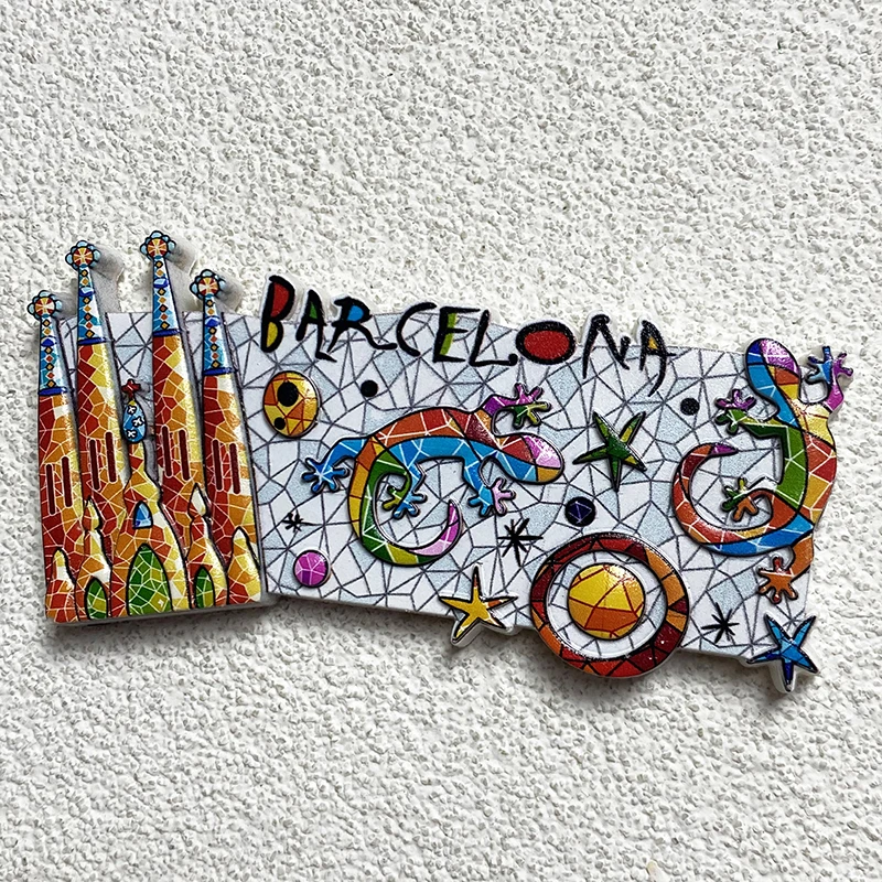 Barcelona World Tourism Souvenirs, 3D Magnetic Refrigerator Stickers, Kitchen and Home Decorations in Spain 
Barcelona World Tourism Souvenirs, 3D Magnetic Refrigerator Stickers, Kitchen and Home Decorations in Spain