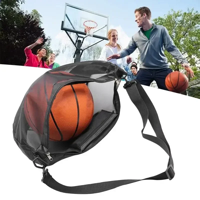 1pc Adjustable Basketball Mesh Bag Mesh Fabric Single Shoulder Crossbody Ball Bag Zipper Pocket Handbag Basketball Accessories
1pc Adjustable Basketball Mesh Bag Mesh Fabric Single Shoulder Crossbody Ball Bag Zipper Pocket Handbag Basketball Accessories