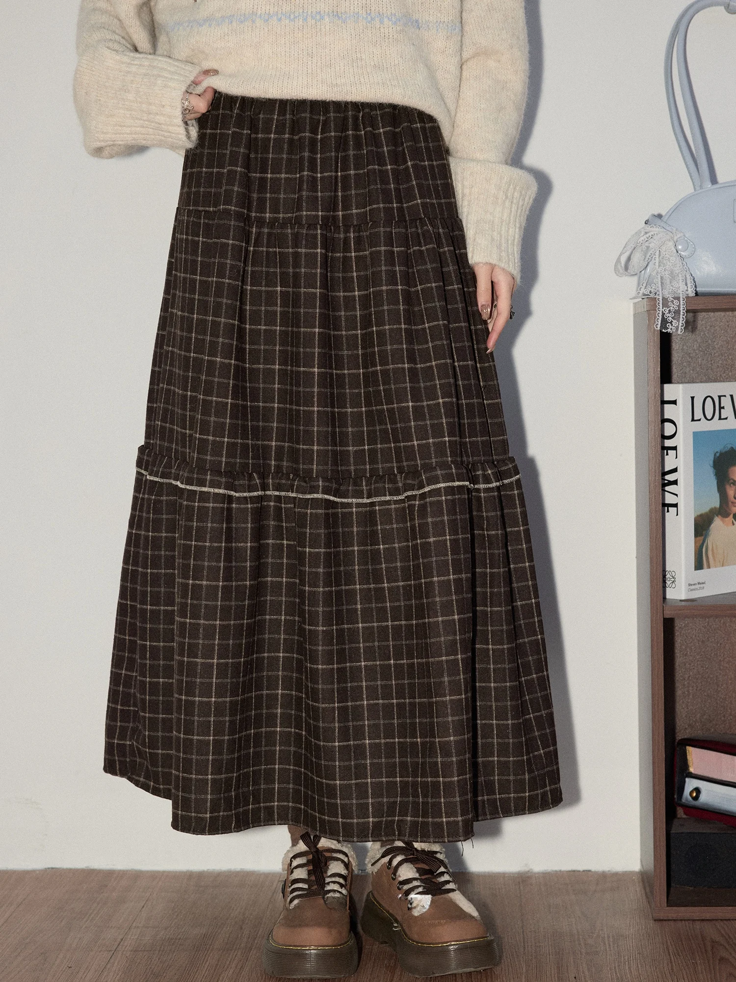 High Waist Faux Fur Plaid Skirt Women's Spring New Sle A-Line Cake Skirt Versatile Skirt Princ Sle Ci Commute
High Waist Faux Fur Plaid Skirt Women's Spring New Sle A-Line Cake Skirt Versatile Skirt Princ Sle Ci Commute