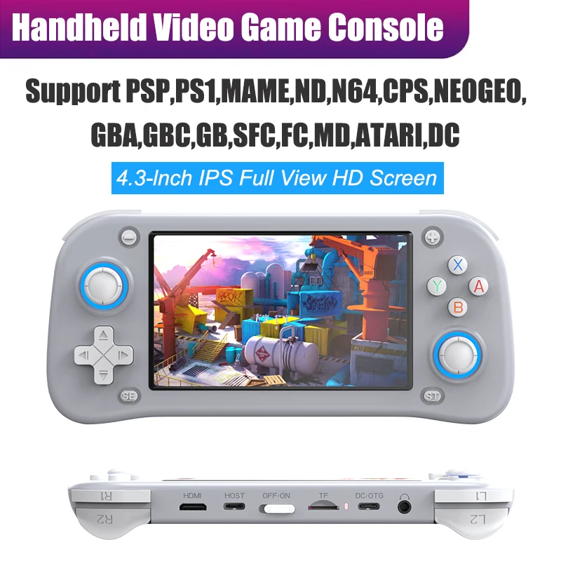 XF43 Retro Handheld Video Game Console Linux System 4.3 Inch IPS Screen Portable Pocket Video Player 64G 128GB Games Kid Gift
XF43 Retro Handheld Video Game Console Linux System 4.3 Inch IPS Screen Portable Pocket Video Player 64G 128GB Games Kid Gift