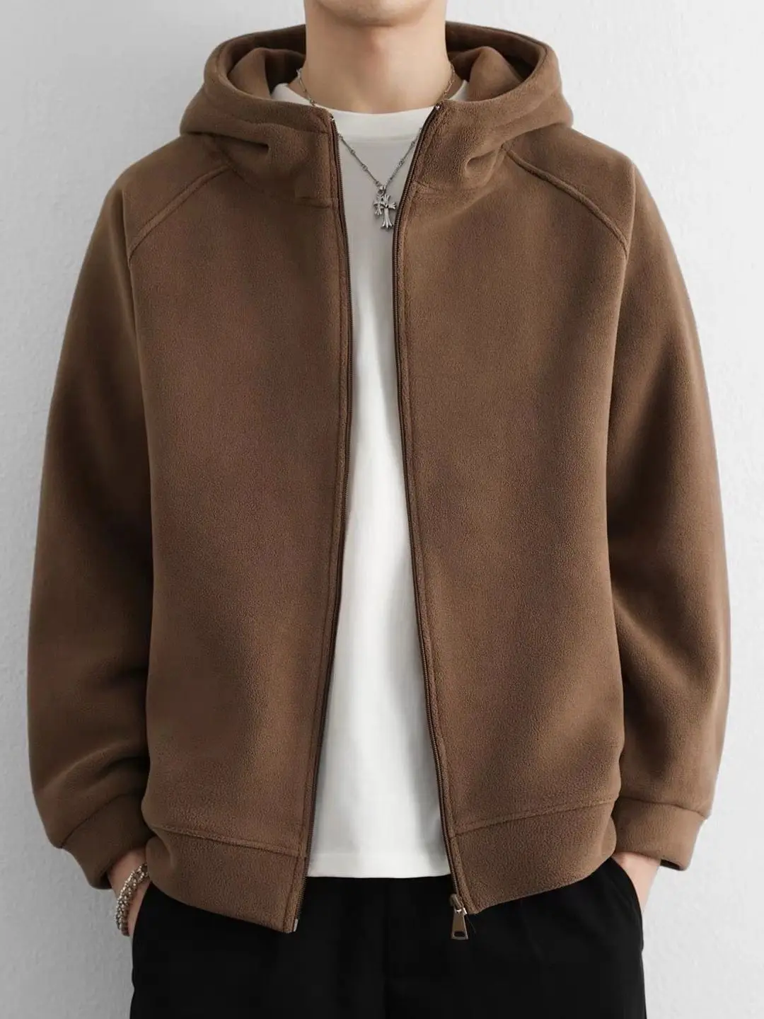 Men's Casual Fce Zip-Up Hoodie Cardigan Warmth Guaranteed Stand Fit Polyester Fabric Daily Wear Pure Color Design
Men's Casual Fce Zip-Up Hoodie Cardigan Warmth Guaranteed Stand Fit Polyester Fabric Daily Wear Pure Color Design