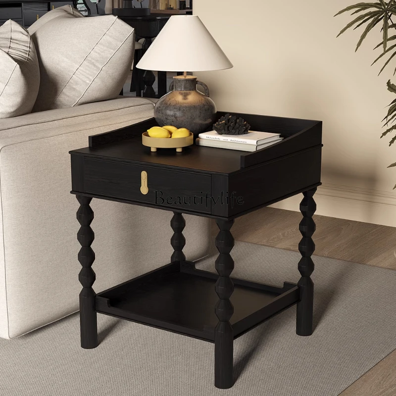 French solid wood edge few American retro sofa side table storage table living room side cabinet corner few
French solid wood edge few American retro sofa side table storage table living room side cabinet corner few