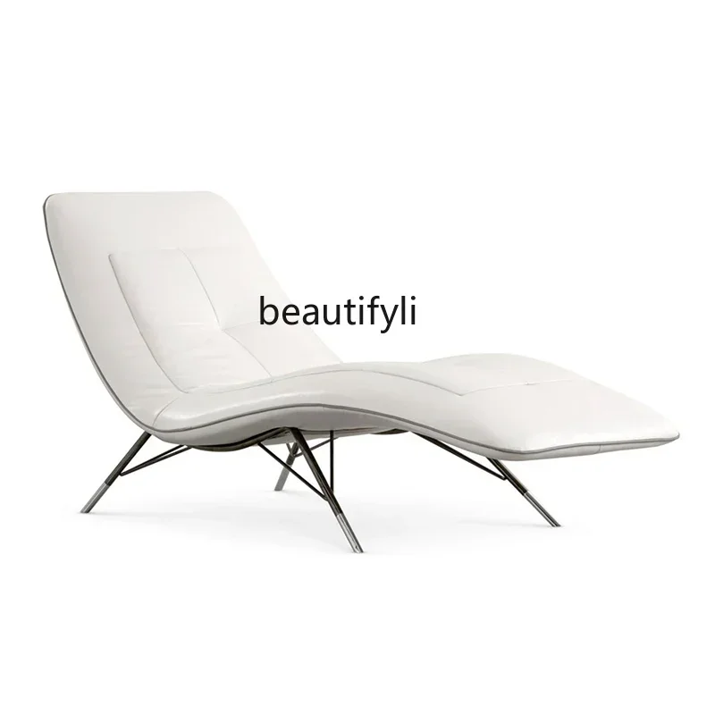 Italian minimalist leather recliner high-end light luxury living room balcony home leisure chair single sofa chair
Italian minimalist leather recliner high-end light luxury living room balcony home leisure chair single sofa chair
