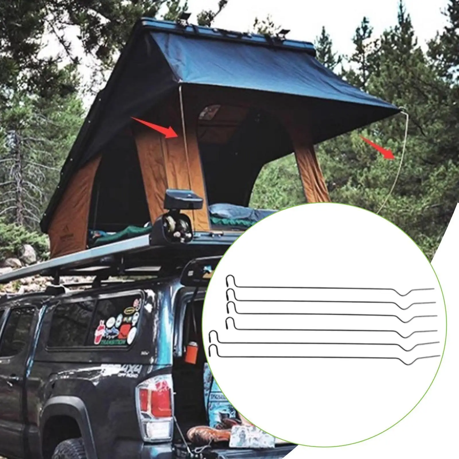 6x Awning Porch Poles Easy Installation Metal Roof Top Tent Awning Rods Set Replacement for Trips Tent Window Accessories
6x Awning Porch Poles Easy Installation Metal Roof Top Tent Awning Rods Set Replacement for Trips Tent Window Accessories