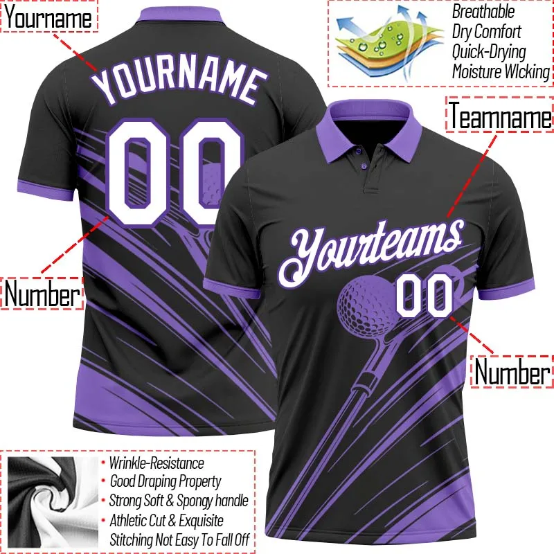 Summer Shirts Women For Men Custom Black Golf Polo Shirt 3D Printed Tops Customize your name, number, team name
Summer Shirts Women For Men Custom Black Golf Polo Shirt 3D Printed Tops Customize your name, number, team name