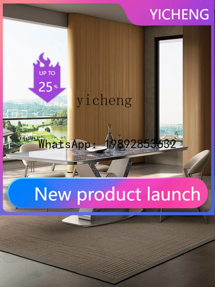 x9 Rock Plate Dining Table Combination Villa Marble Rectangular Dining Table and Chairs
x9 Rock Plate Dining Table Combination Villa Marble Rectangular Dining Table and Chairs