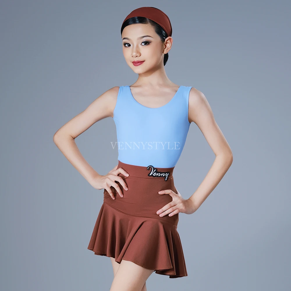 Vennystyle Latin Dance Set Women Light Blue Top & Brown Skirt Ballroom Practice Wear Versatile Minimalist Outfit Kids latin
Vennystyle Latin Dance Set Women Light Blue Top & Brown Skirt Ballroom Practice Wear Versatile Minimalist Outfit Kids latin