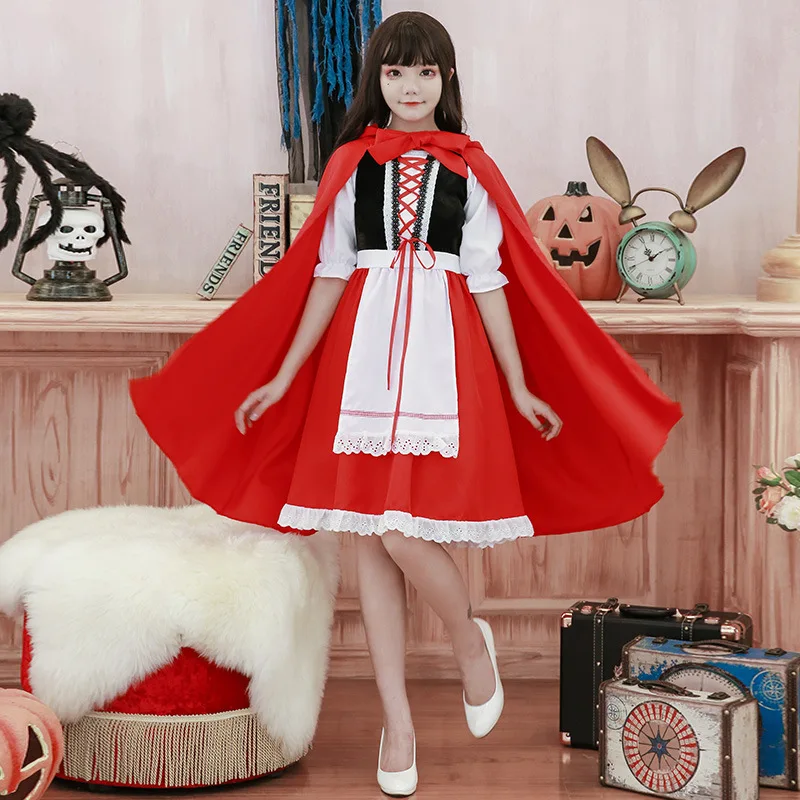 Halloween Cosplay Costumes Little Witch Vampire Character Performance Costumes Little Red Riding Hood Witch Cape Dresses
Halloween Cosplay Costumes Little Witch Vampire Character Performance Costumes Little Red Riding Hood Witch Cape Dresses