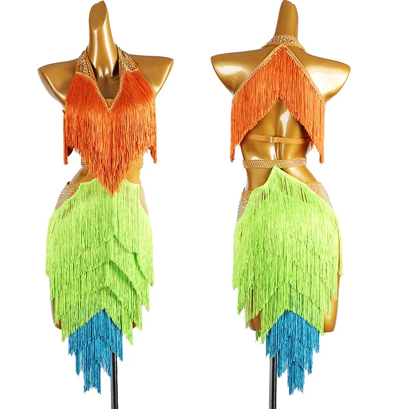 Latin Dance Competition Dress For Women Sexy Colorful Tassel Clothes Female Adult Chacha Samba Tango Latin Stage Dress DQL9172
Latin Dance Competition Dress For Women Sexy Colorful Tassel Clothes Female Adult Chacha Samba Tango Latin Stage Dress DQL9172
